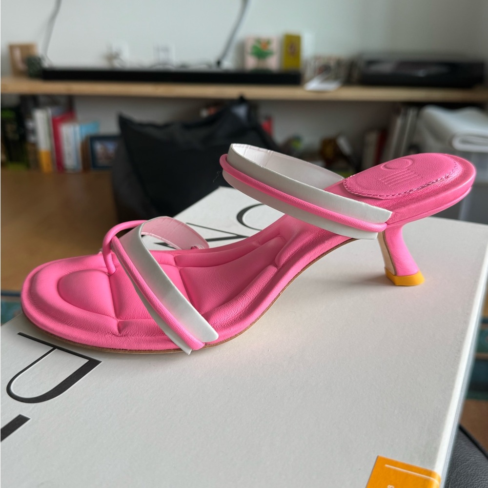 Oncept Pink Women's Kitten Heel Sandals